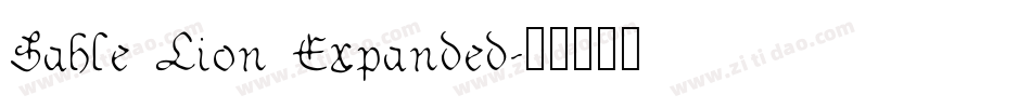 Sable Lion Expanded字体转换